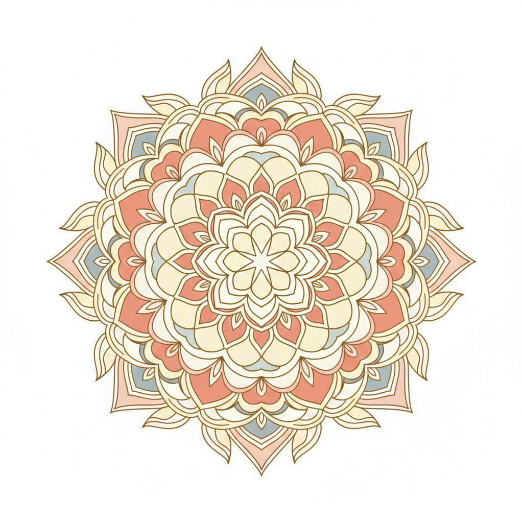 Elegant Layered Mandala Template Mandalas