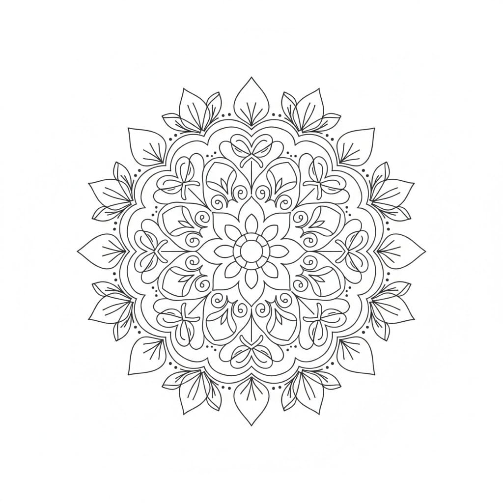 Elegant Trace Henna Mandala Template Mandalas