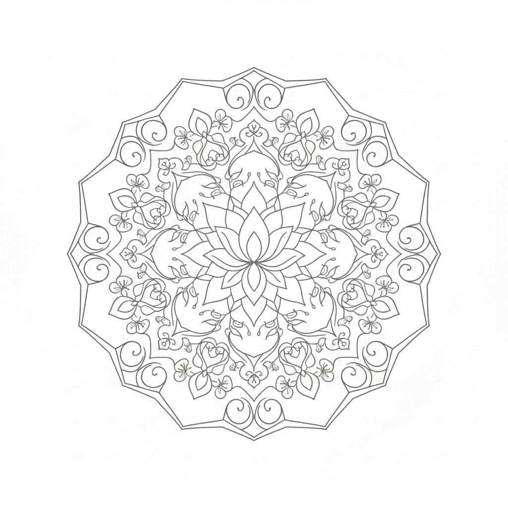 Ethereal Floral Mandala Template Mandalas
