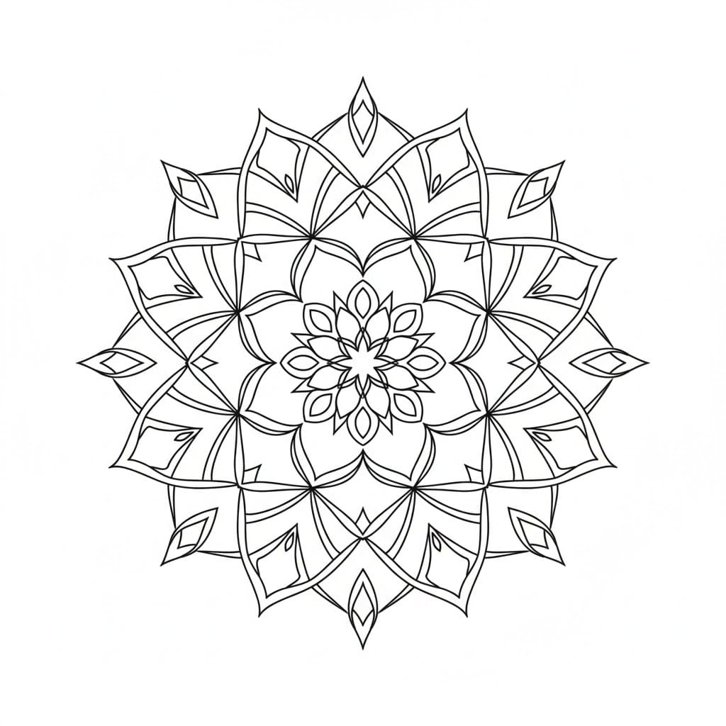 Ethereal Knot Blackwork Mandala Template Mandalas