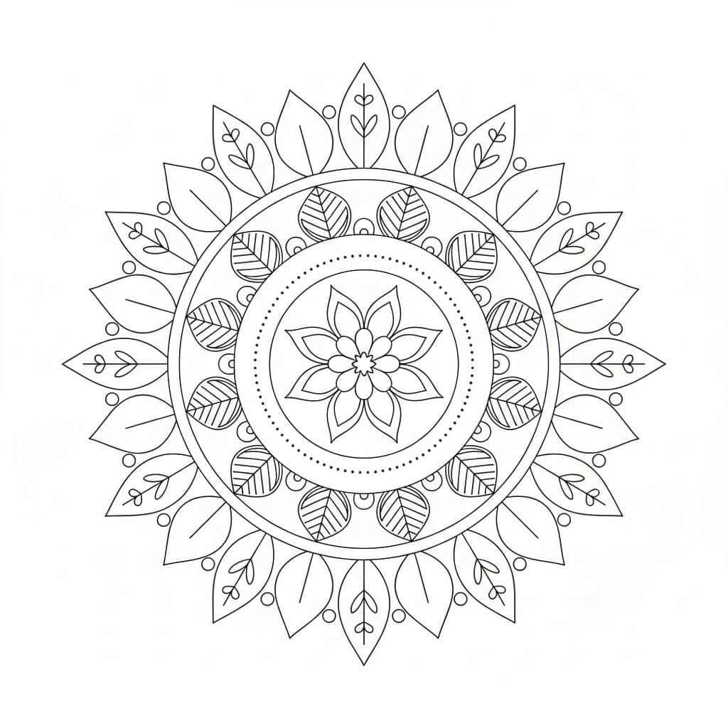Ethereal Light Dotwork Mandala Template Mandalas