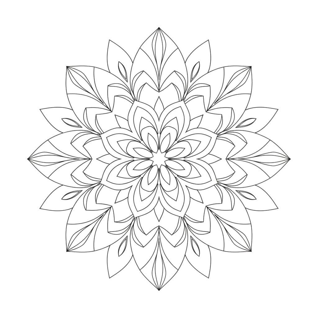 Ethereal Minimalist Mandala Template Mandalas