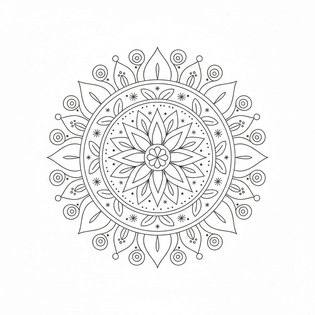 Ethereal Stippled Mandala Template Mandalas