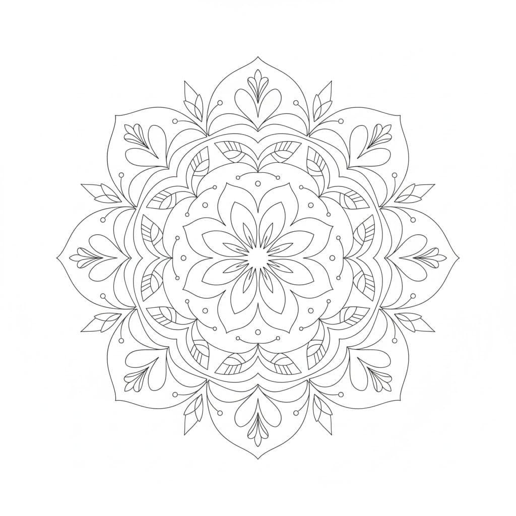 Floral Whisper Ornamental Mandala Template Mandalas