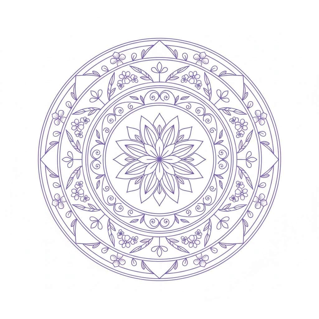 Garden Glow Floral Mandala Template Mandalas