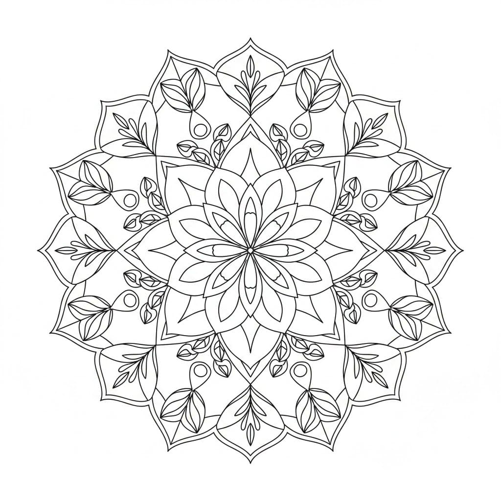 Gentle Radial Mandala Template Mandalas