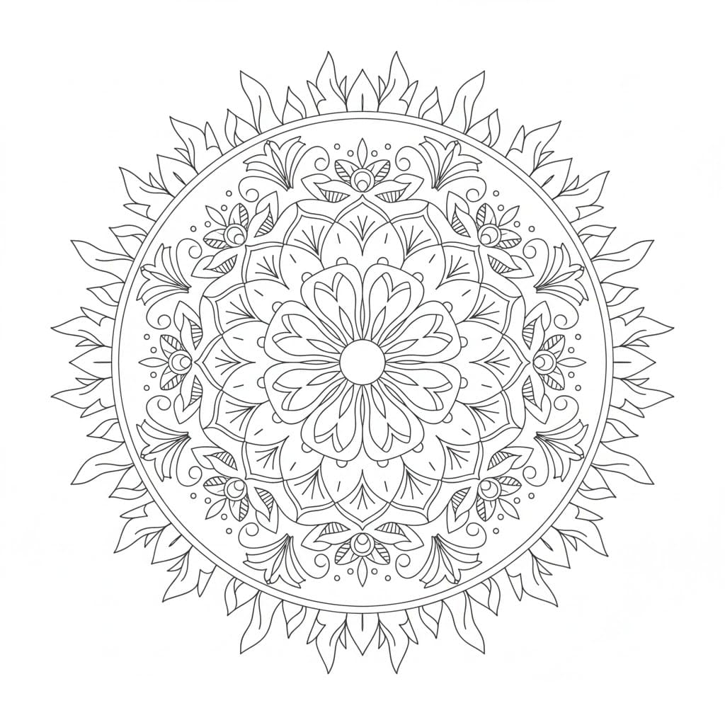 Golden Aura Ornamental Mandala Template Mandalas