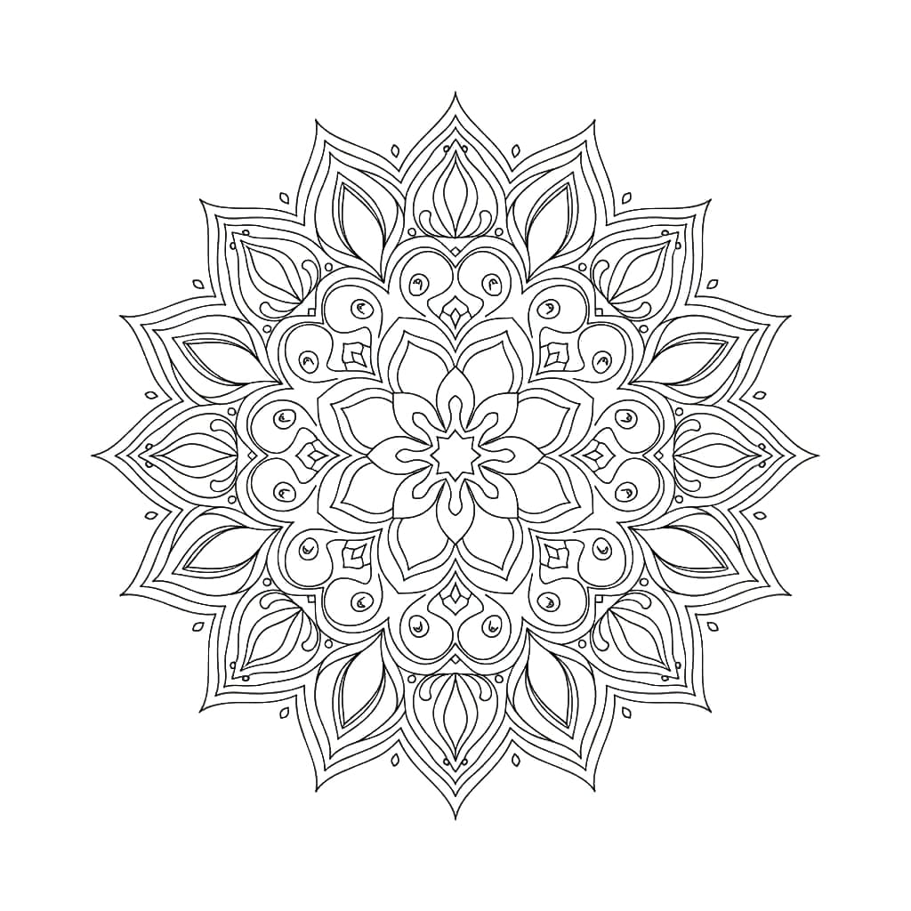Graceful Intricate Mandala Template Mandalas