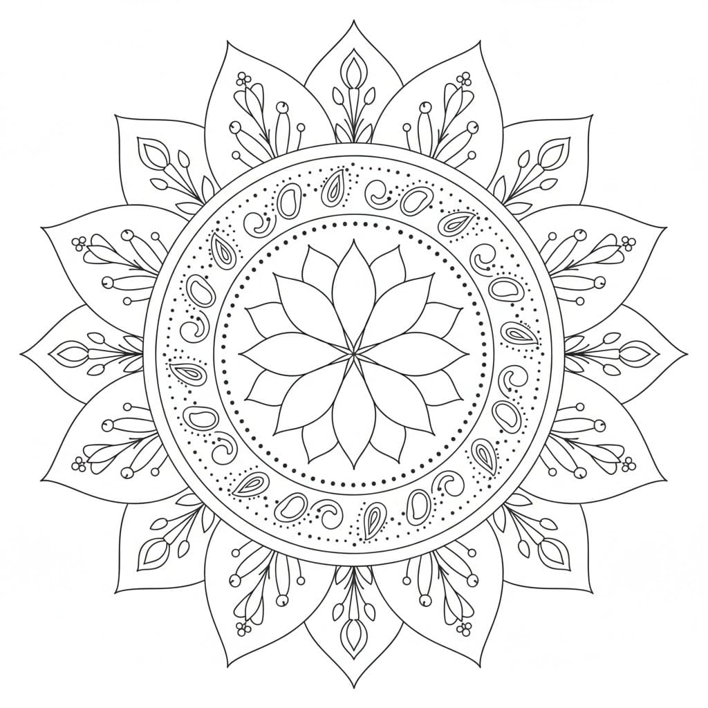 Graceful Stippled Mandala Template Mandalas