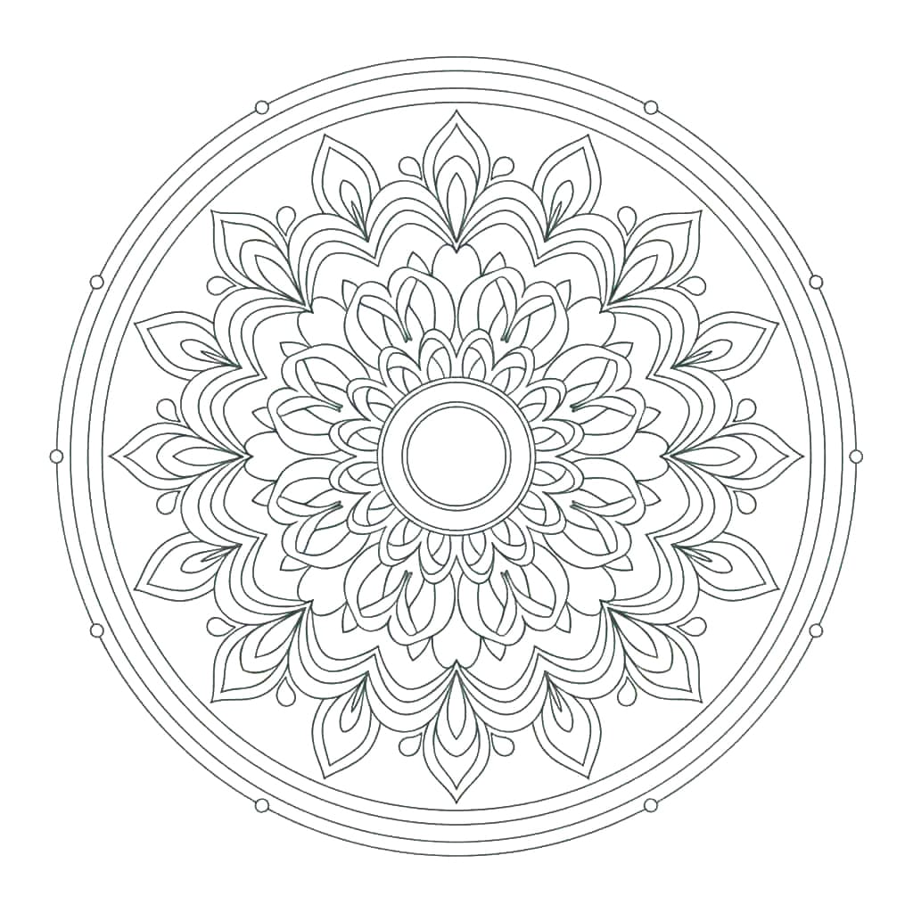 Haloed Intricate Mandala Template Mandalas
