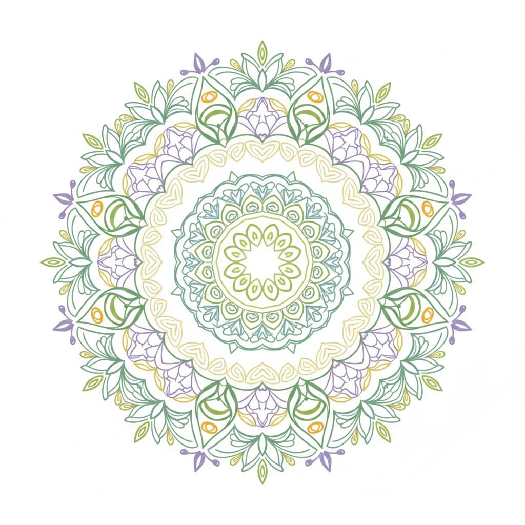 Harmony Layered Mandala Template Mandalas