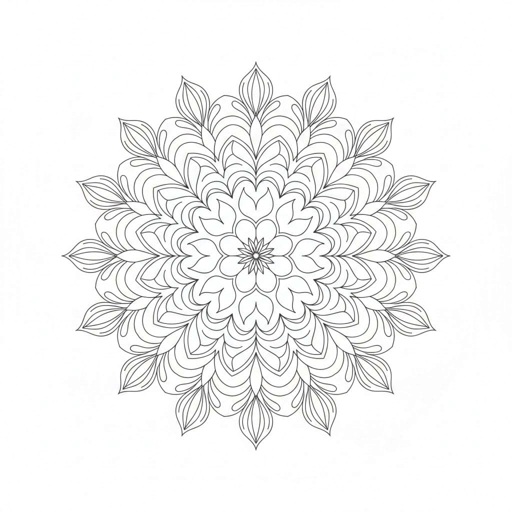 Harmony Minimalist Mandala Template Mandalas