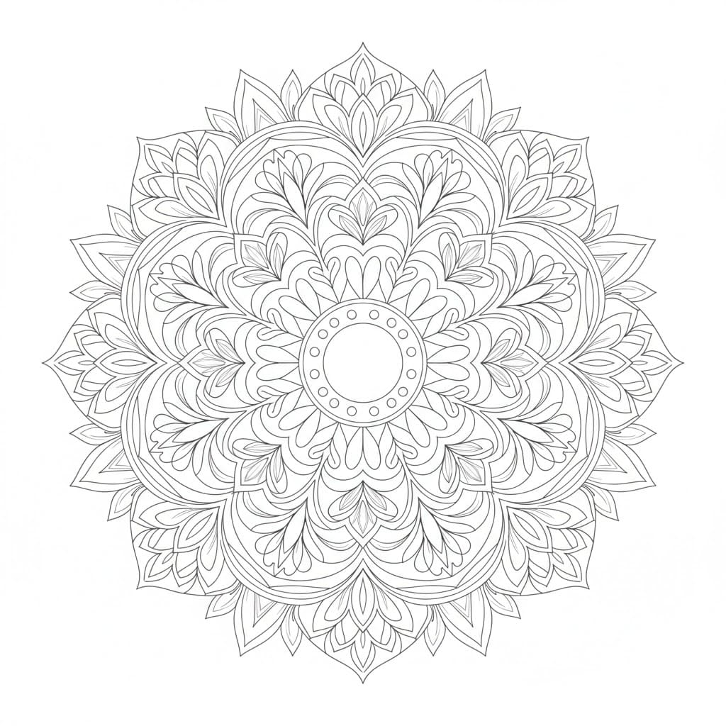 Infinite Layered Mandala Template Mandalas
