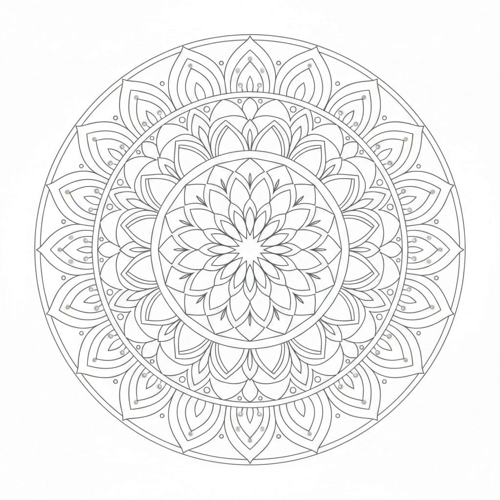 Inner Light Layered Mandala Template Mandalas