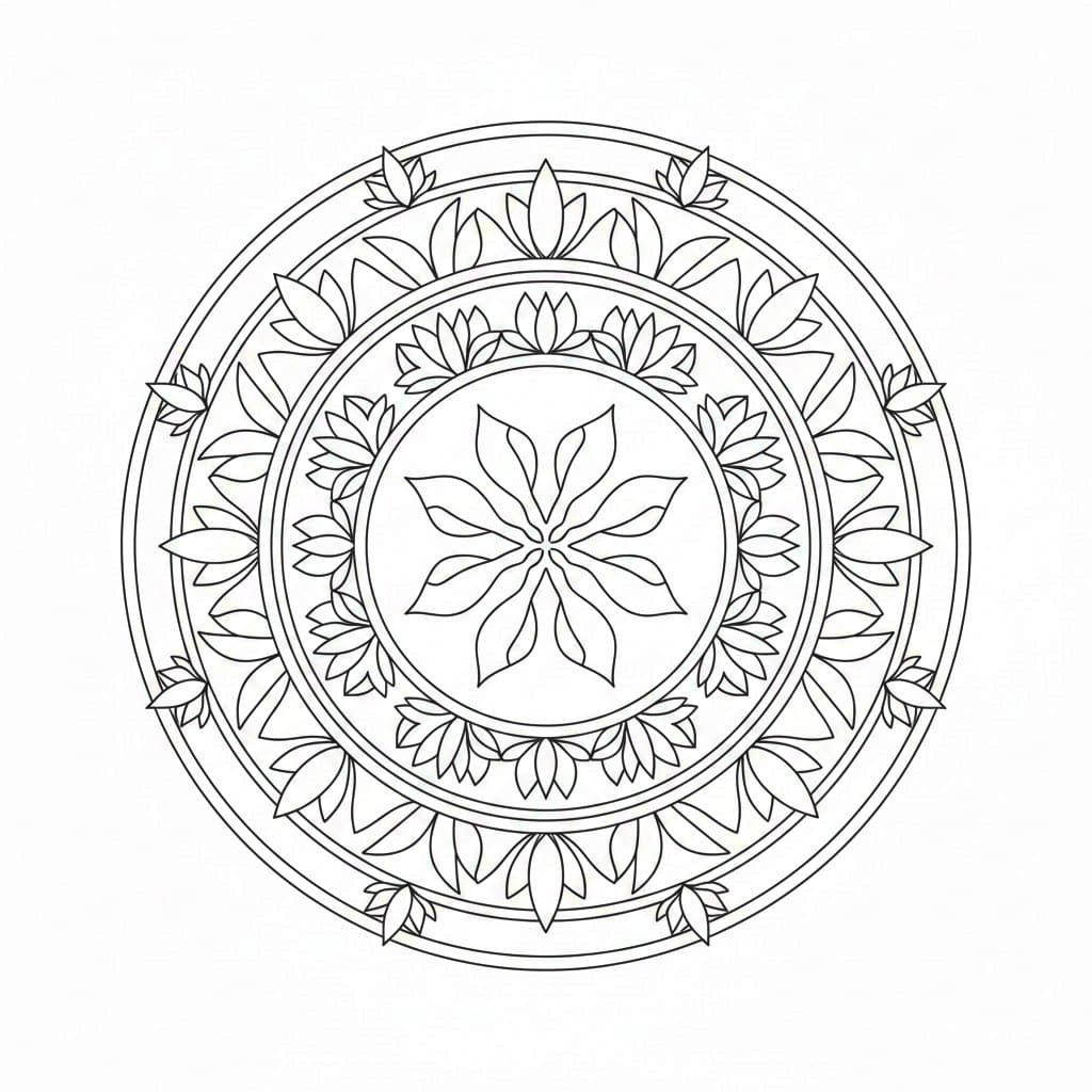 Inner Light Radial Mandala Template Mandalas