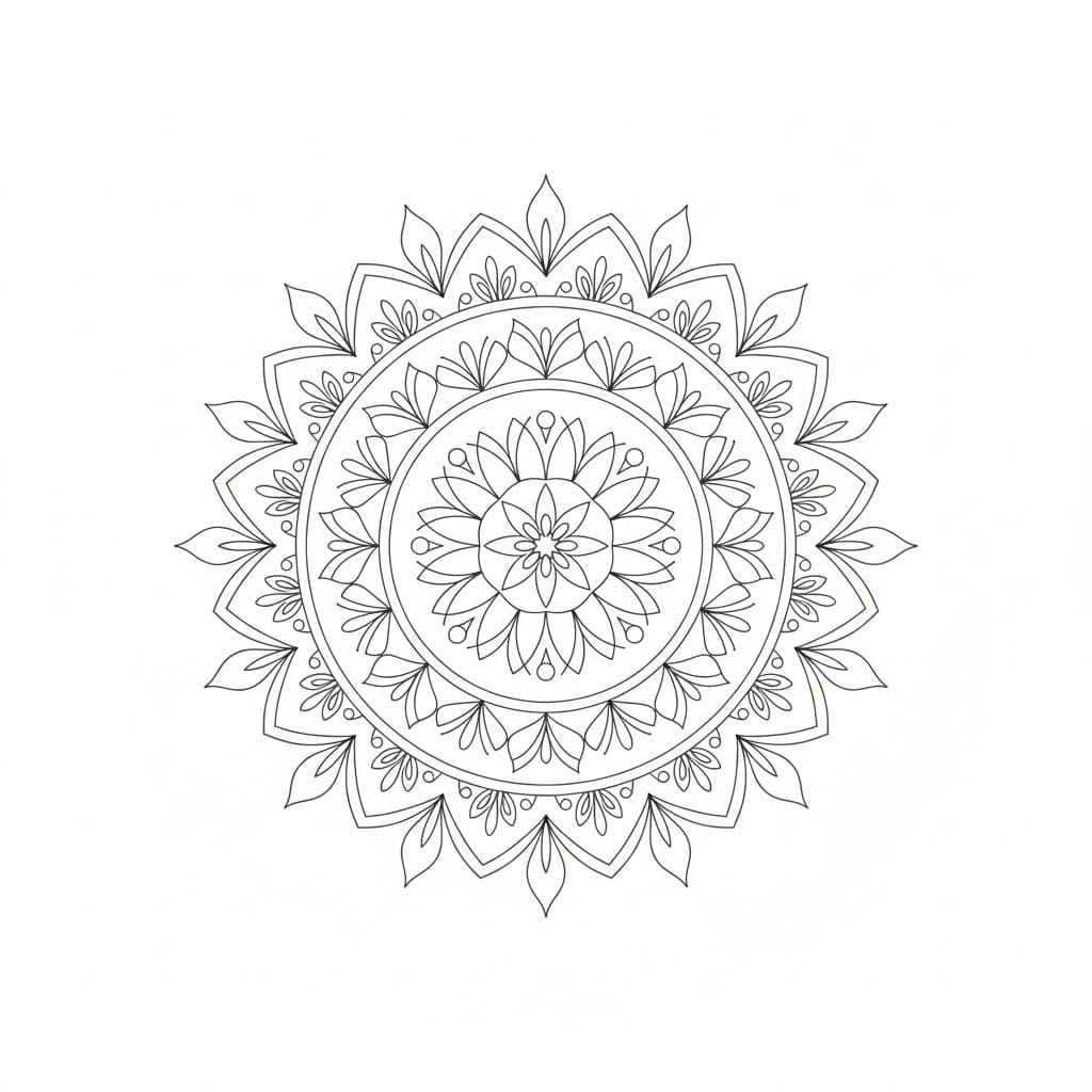 Light Minimalist Mandala Template Mandalas