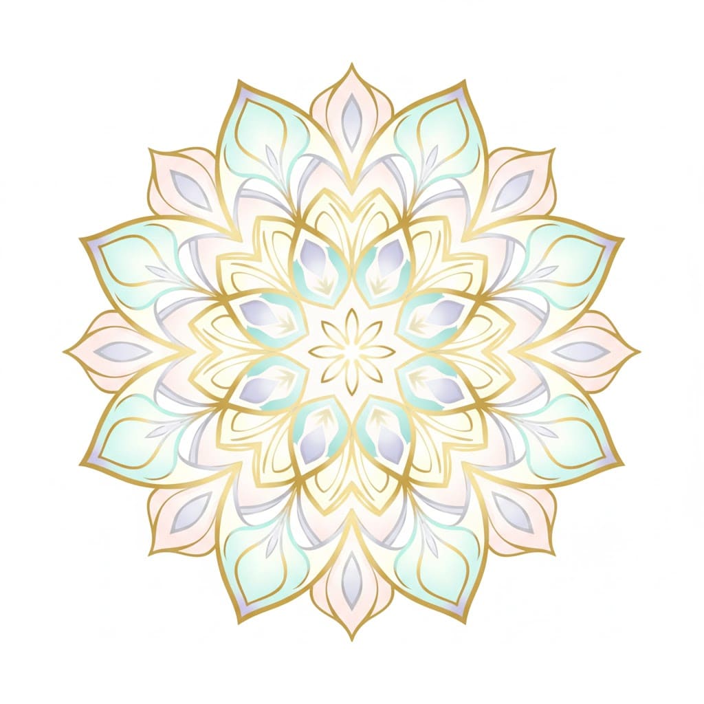 Luminous Boho Mandala Template Mandalas