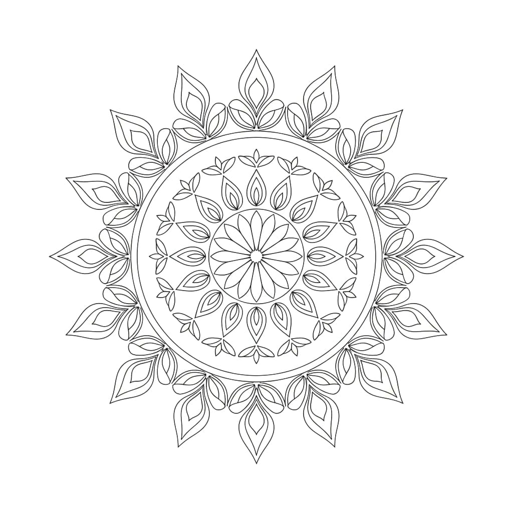 Luminous Minimalist Mandala Template Mandalas