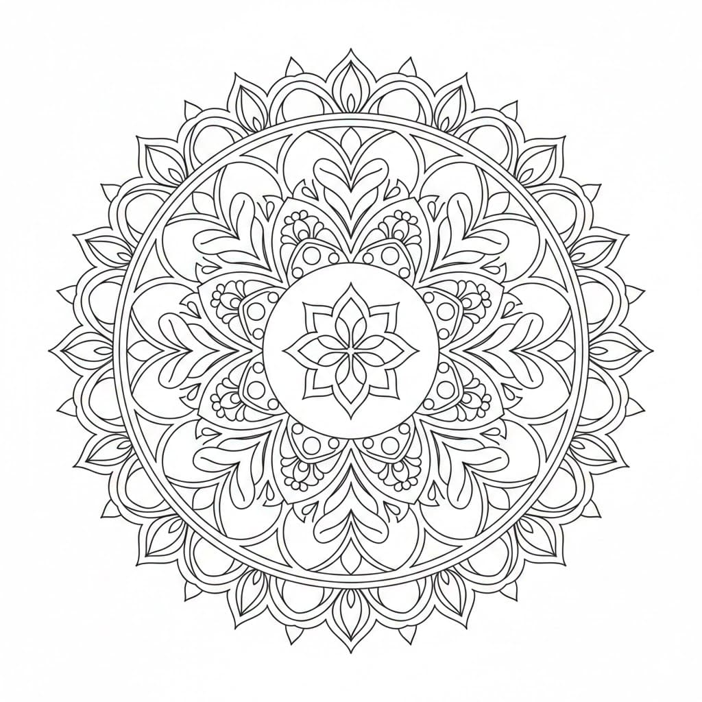 Luminous Ornamental Mandala Template Mandalas