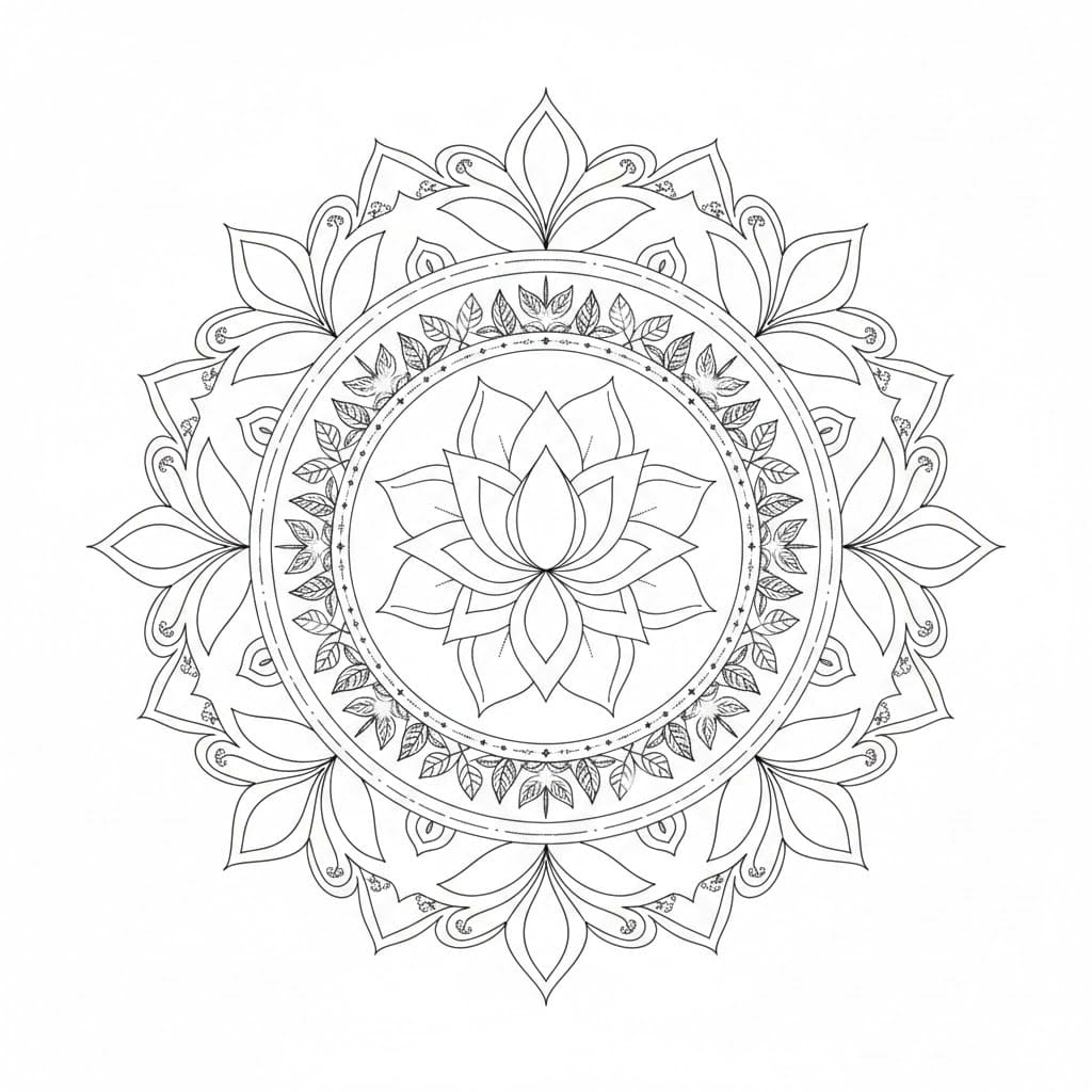 Luminous Stippled Mandala Template Mandalas