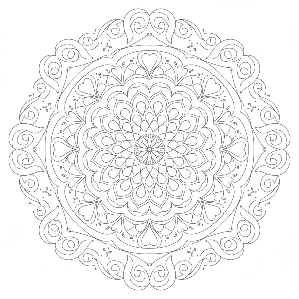 Lyrical Form Ornamental Mandala Template Mandalas