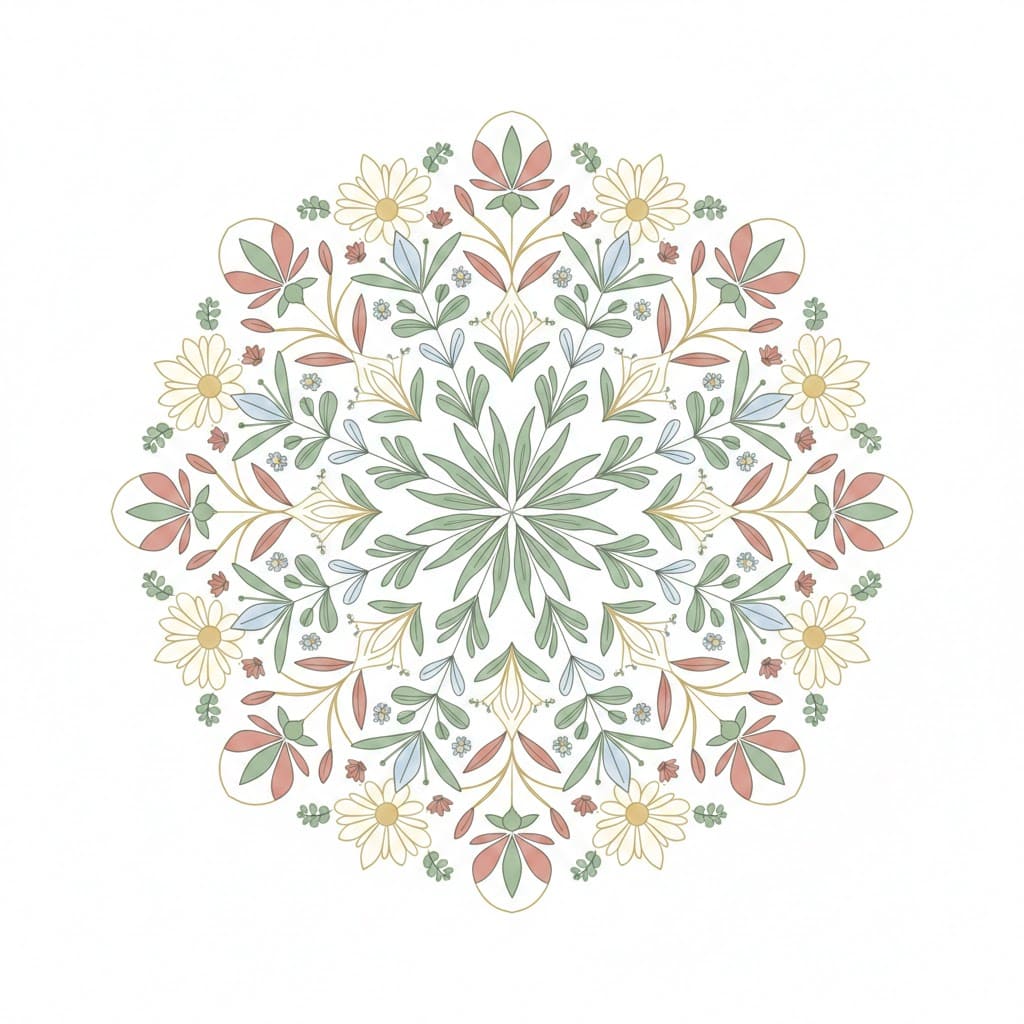 Meadow Boho Mandala Template Mandalas