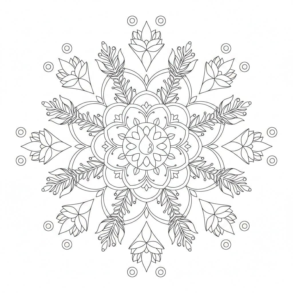Morning Dew Floral Mandala Template Mandalas