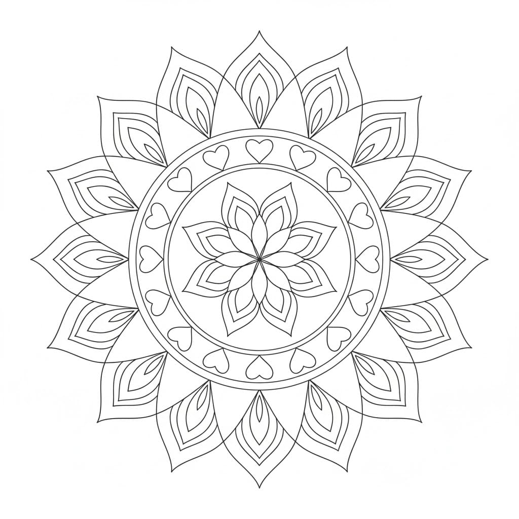 Mystic Corolla Ornamental Mandala Template Mandalas