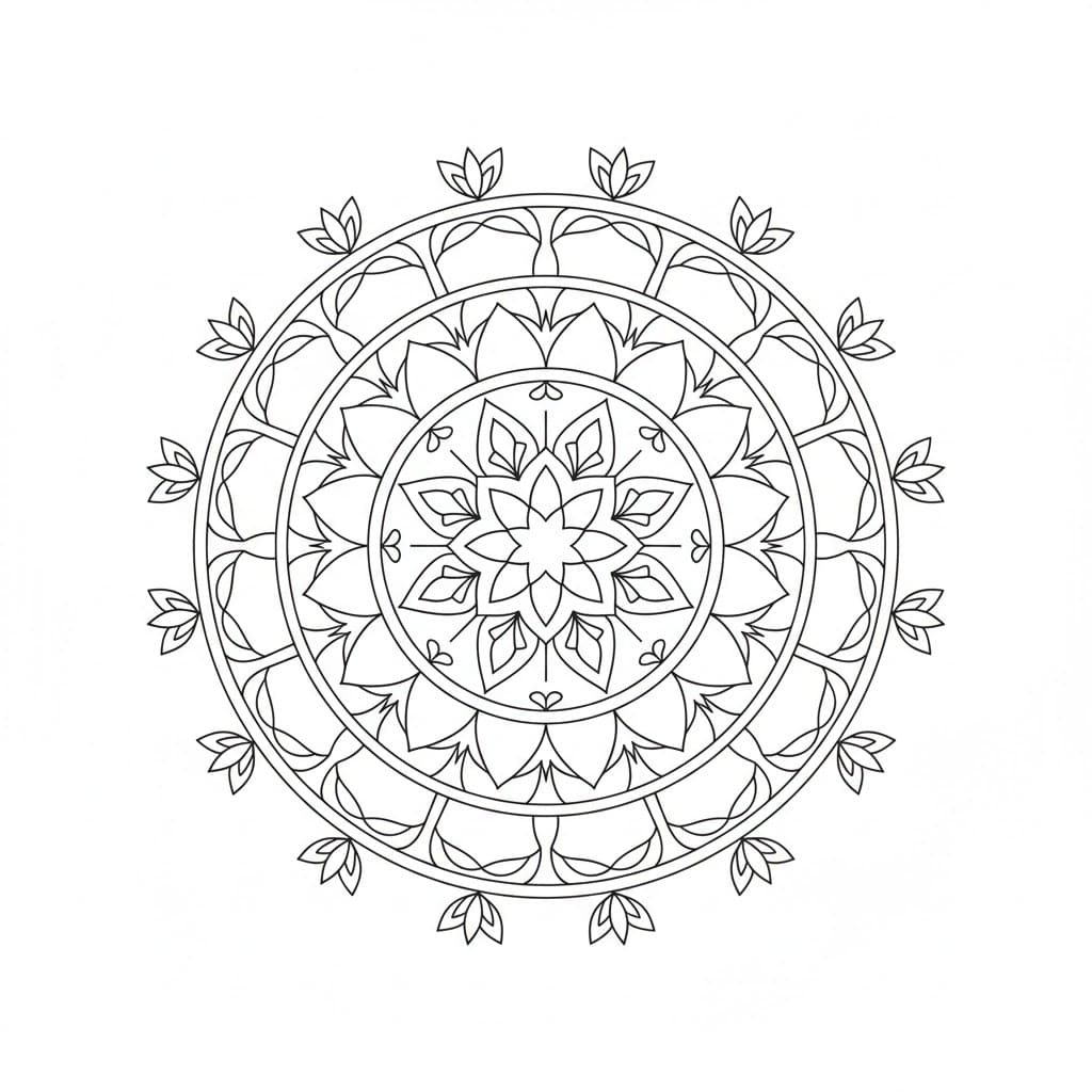 Mystic Radial Mandala Template Mandalas
