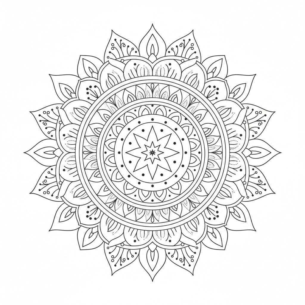 Mystic Stippled Mandala Template Mandalas
