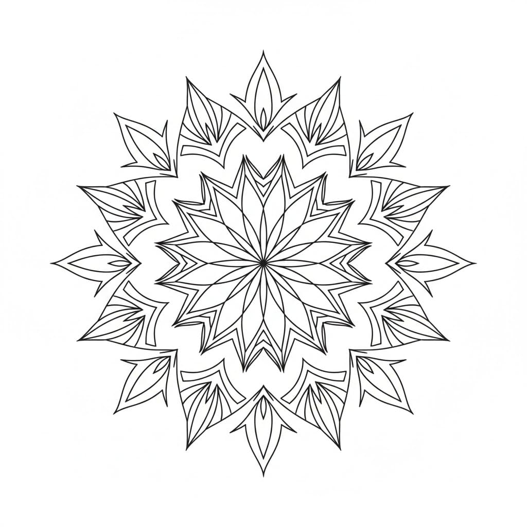 Mystic Thorn Blackwork Mandala Template Mandalas