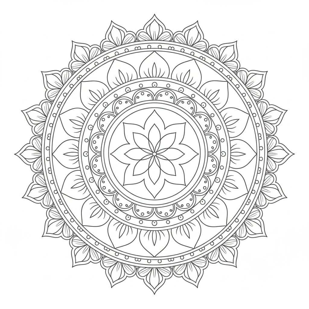 Noble Elegance Ornamental Mandala Template Mandalas