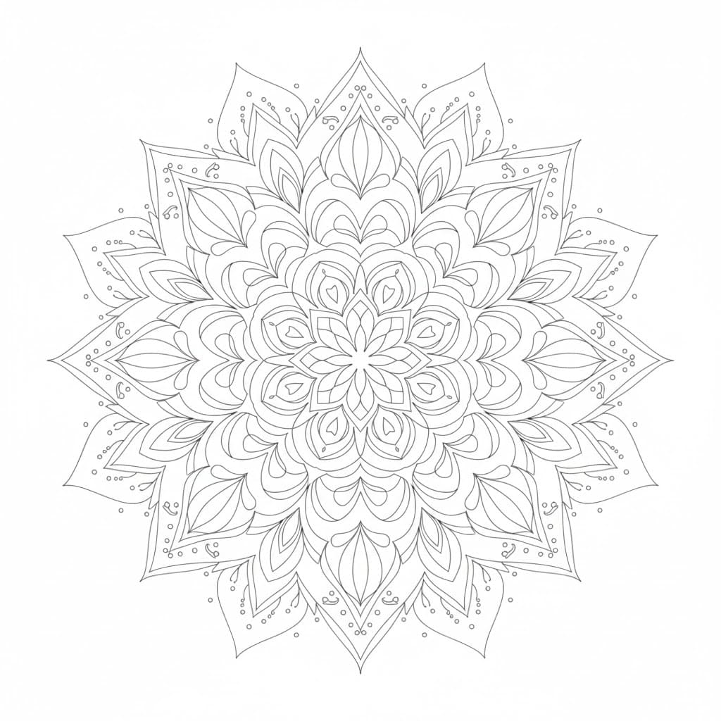 Opal Echo Ornamental Mandala Template Mandalas