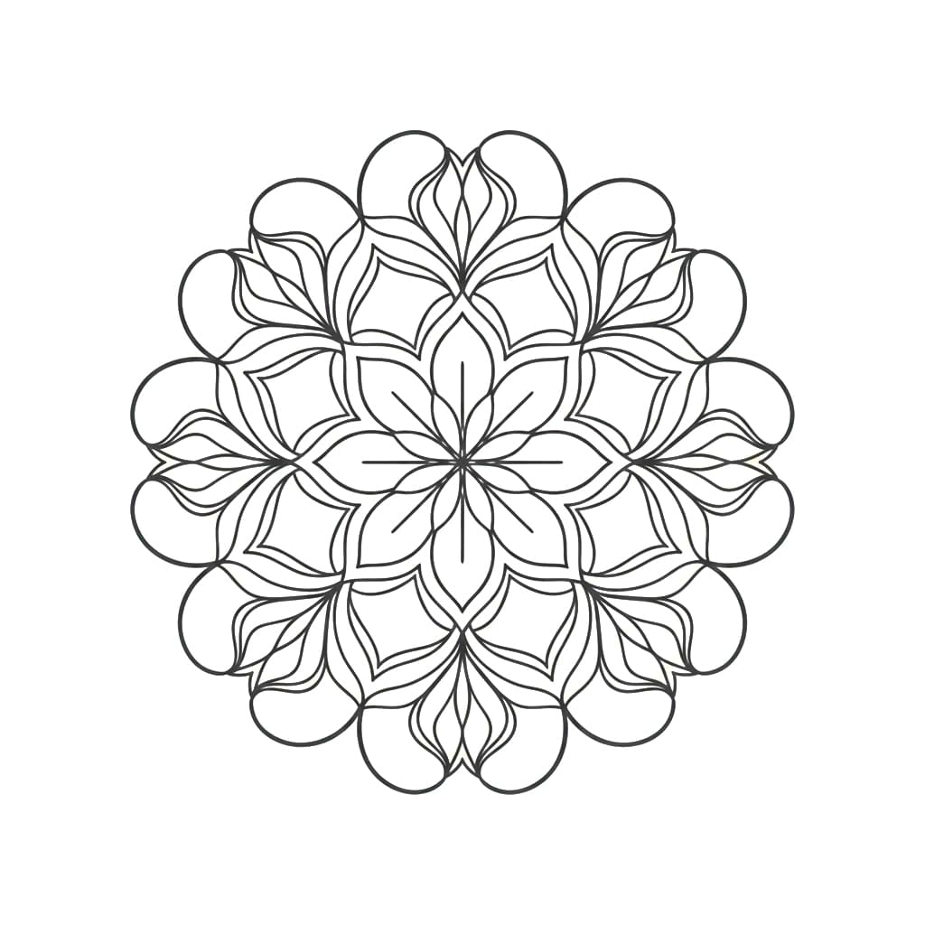 Open Minimalist Mandala Template Mandalas