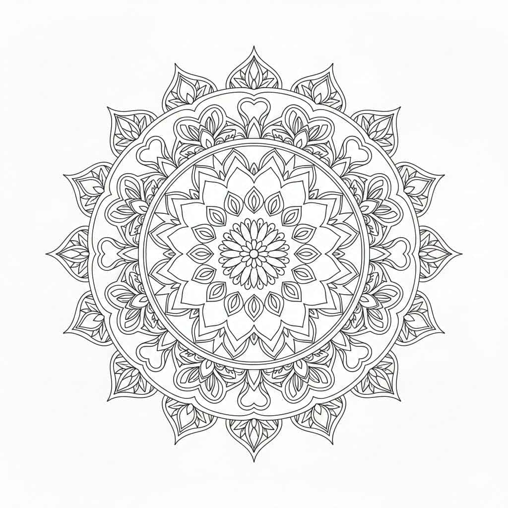 Ornate Intricate Mandala Template Mandalas