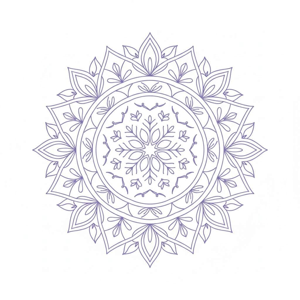 Pastel Floral Mandala Template Mandalas