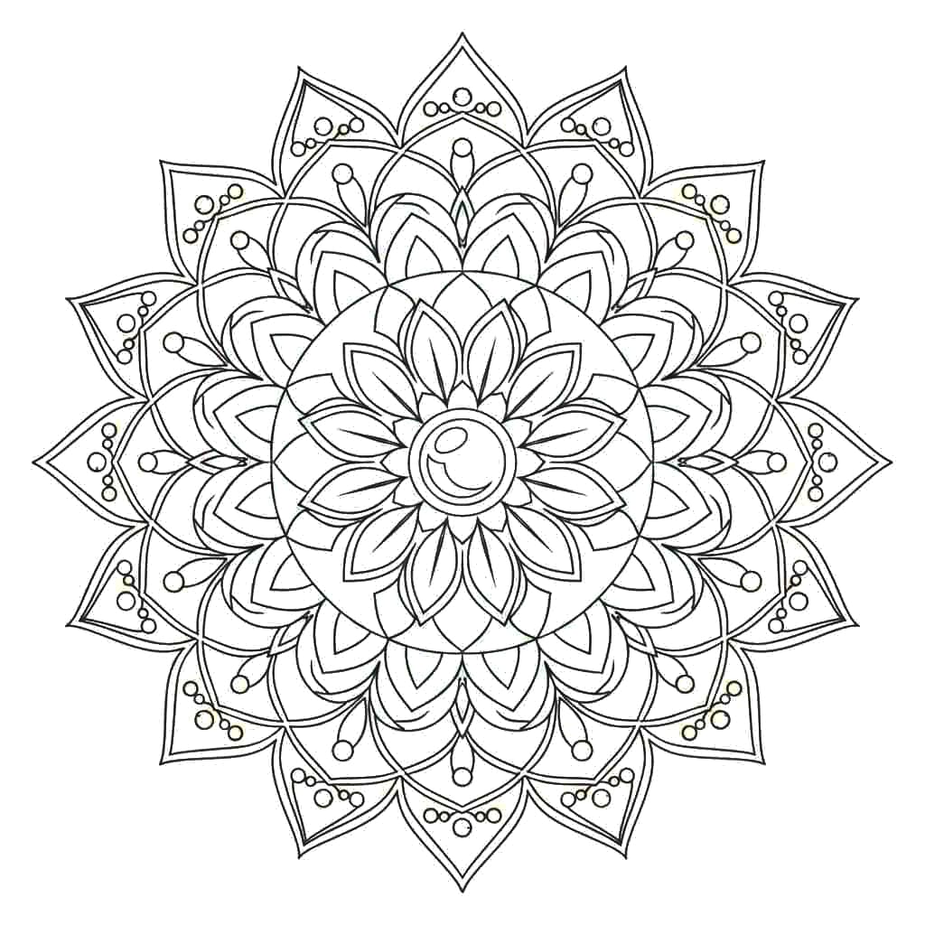 Pearl Intricate Mandala Template Mandalas