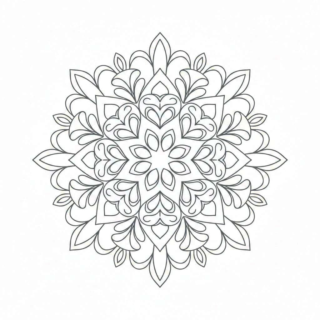 Petal Aura Floral Mandala Template Mandalas