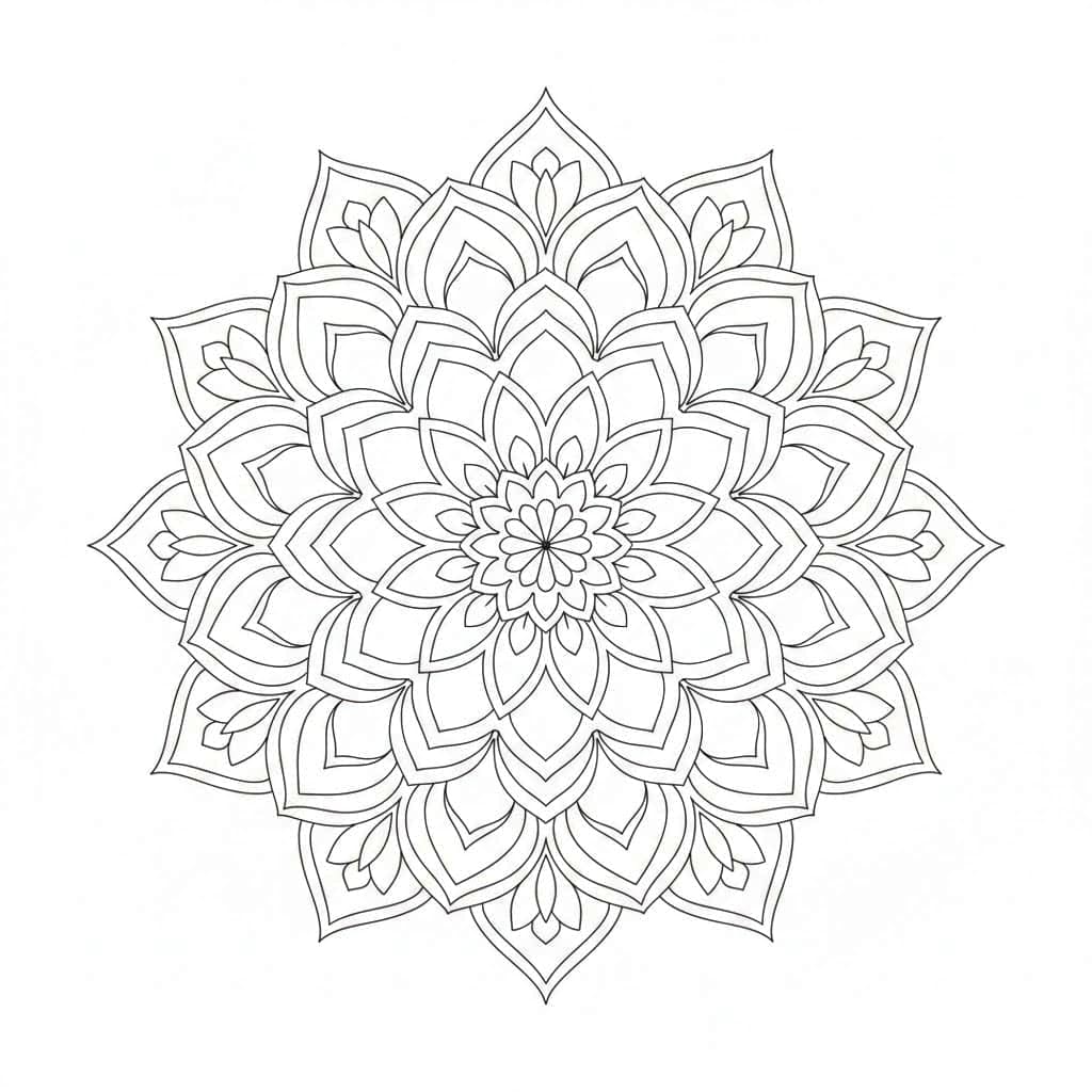 Petal Weave Intricate Mandala Template Mandalas