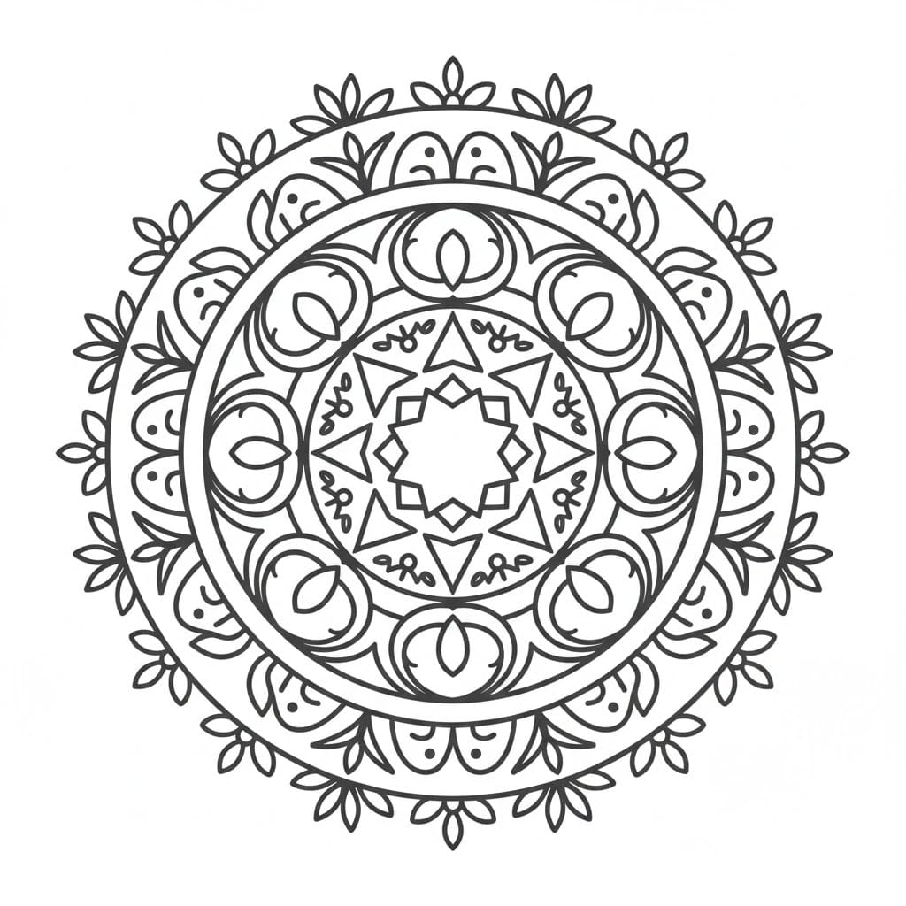 Primal Motif Ornamental Mandala Template Mandalas