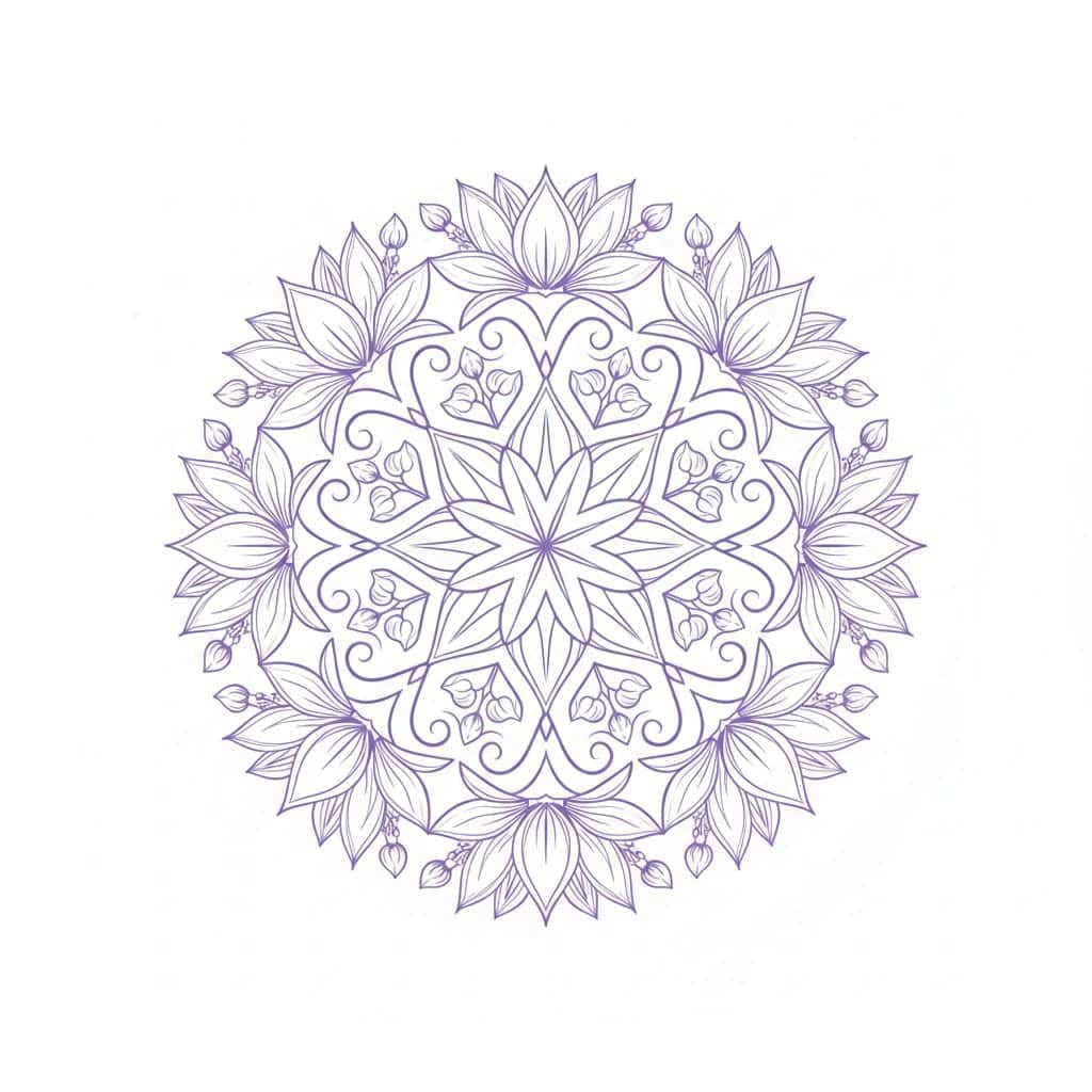 Pure Lotus Floral Mandala Template Mandalas