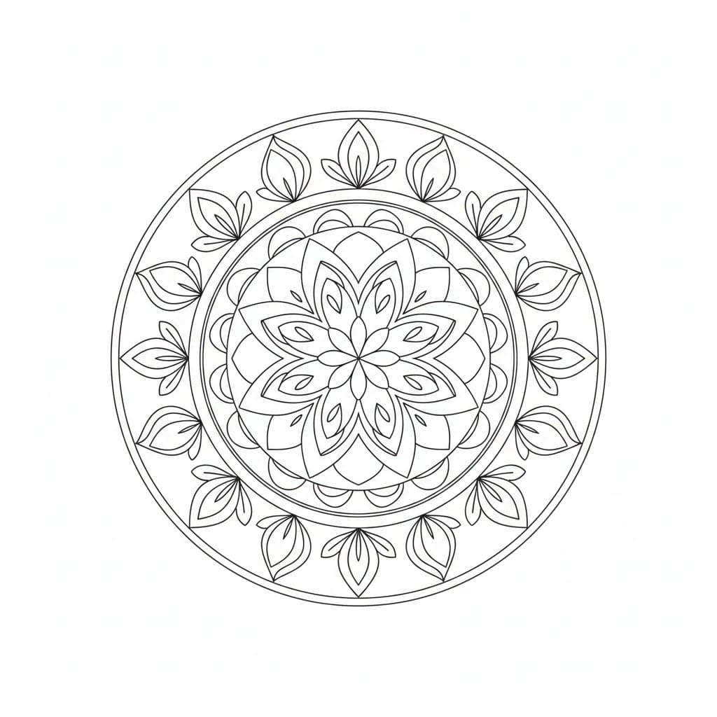Pure Minimalist Mandala Template Mandalas
