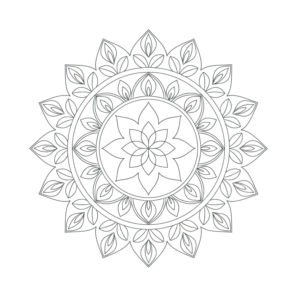 Quiet Minimalist Mandala Template Mandalas
