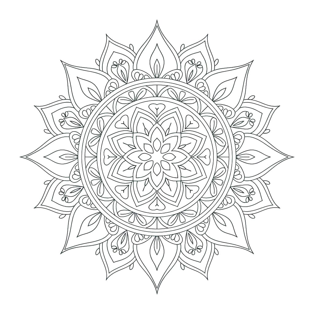 Quiet Poise Ornamental Mandala Template Mandalas