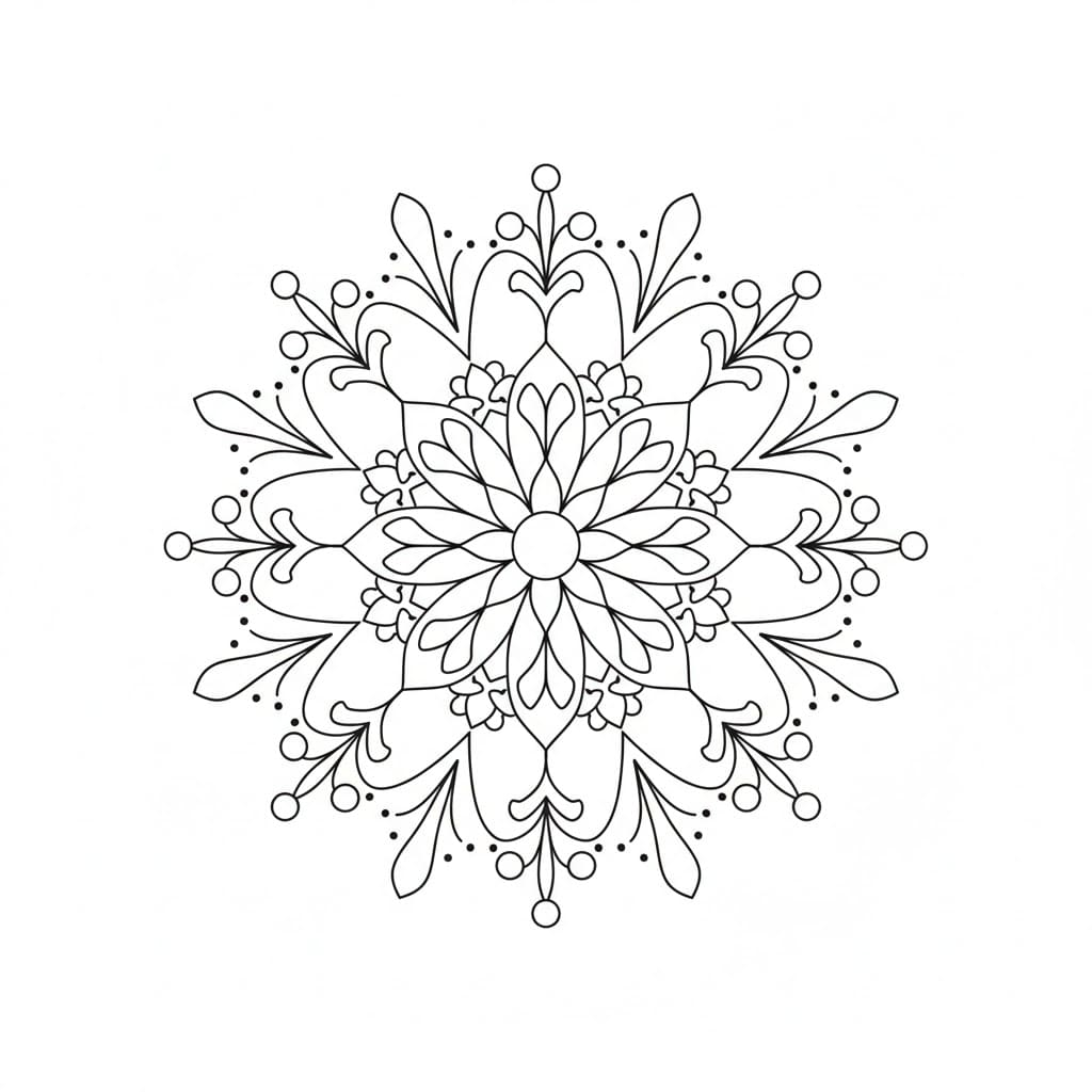 Radiant Dotwork Mandala Template Mandalas