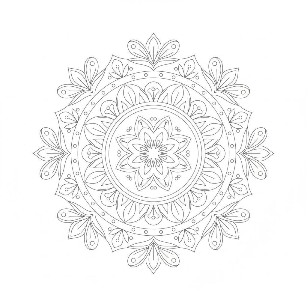 Resonant Field Ornamental Mandala Template Mandalas