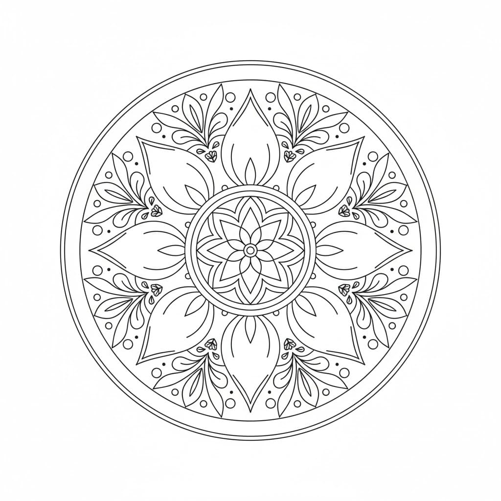 Ritual Tribal Mandala Template Mandalas