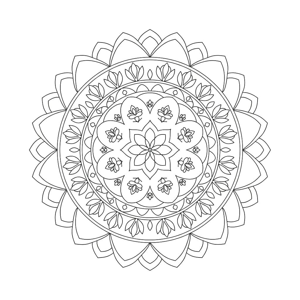 Sacred Radial Mandala Template Mandalas