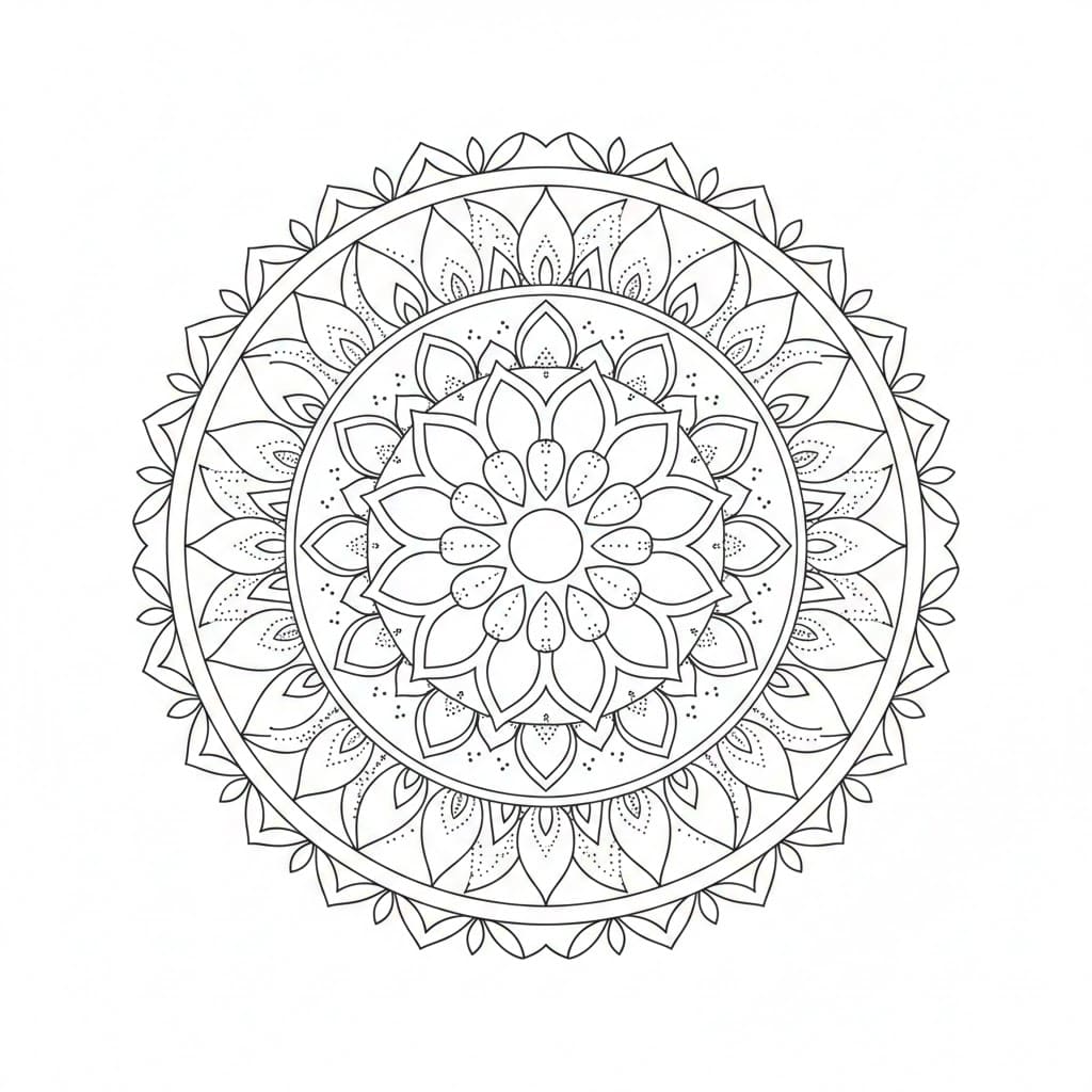 Sacred Stippled Mandala Template Mandalas