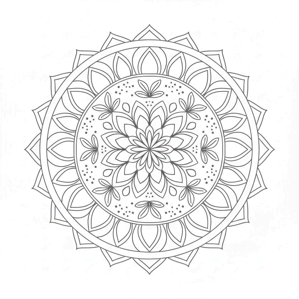 Sage Boho Mandala Template Mandalas